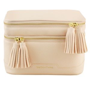 Tartan + Twine Double Zip Cosmetic Box (Nude)